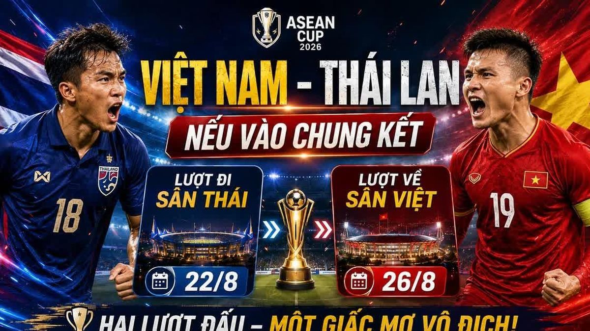 Lịch thi đấu chung kết AFF Cup 2026 Việt Nam Thái Lan