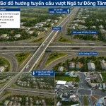 Sơ đồ bố trí hướng tuyến cầu vượt cầu Rạch Miễu 2 tại Ngã tư Đồng Tâm - Người Tiên Phong