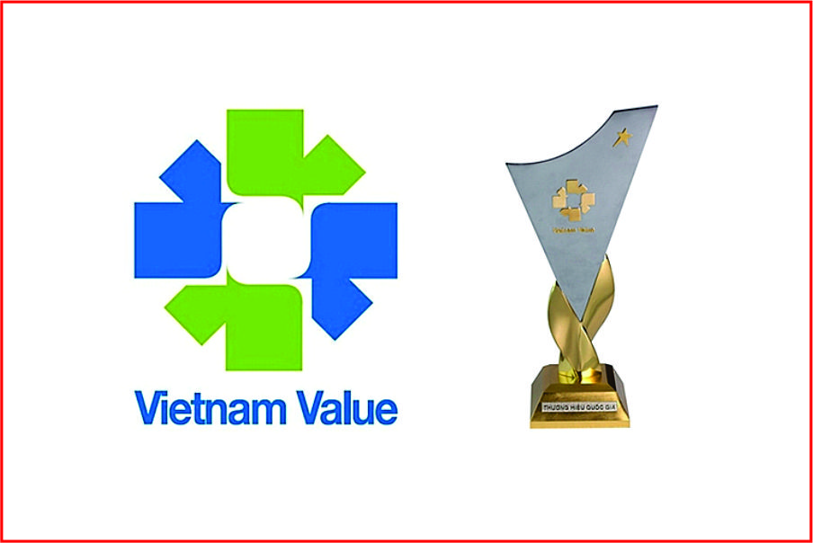 Logo và Cúp chứng nhận Thương Hiệu Quốc Gia - Người Tiên Phong